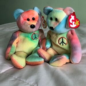 TY Peace Beanie Babies, lot of 2
